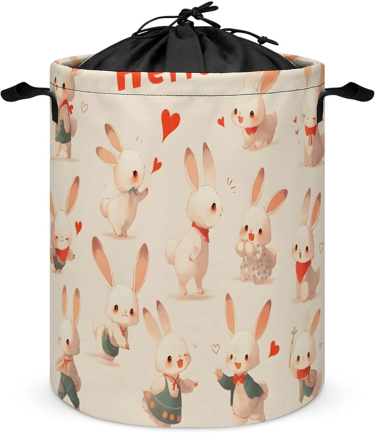 Laundry Hampers, Large Drawstring Laundry Bag, Removable Laundry Bags, Collapsible Storage Bin with Handles for Home Organization, Kids Room, Nursery Vertebrate