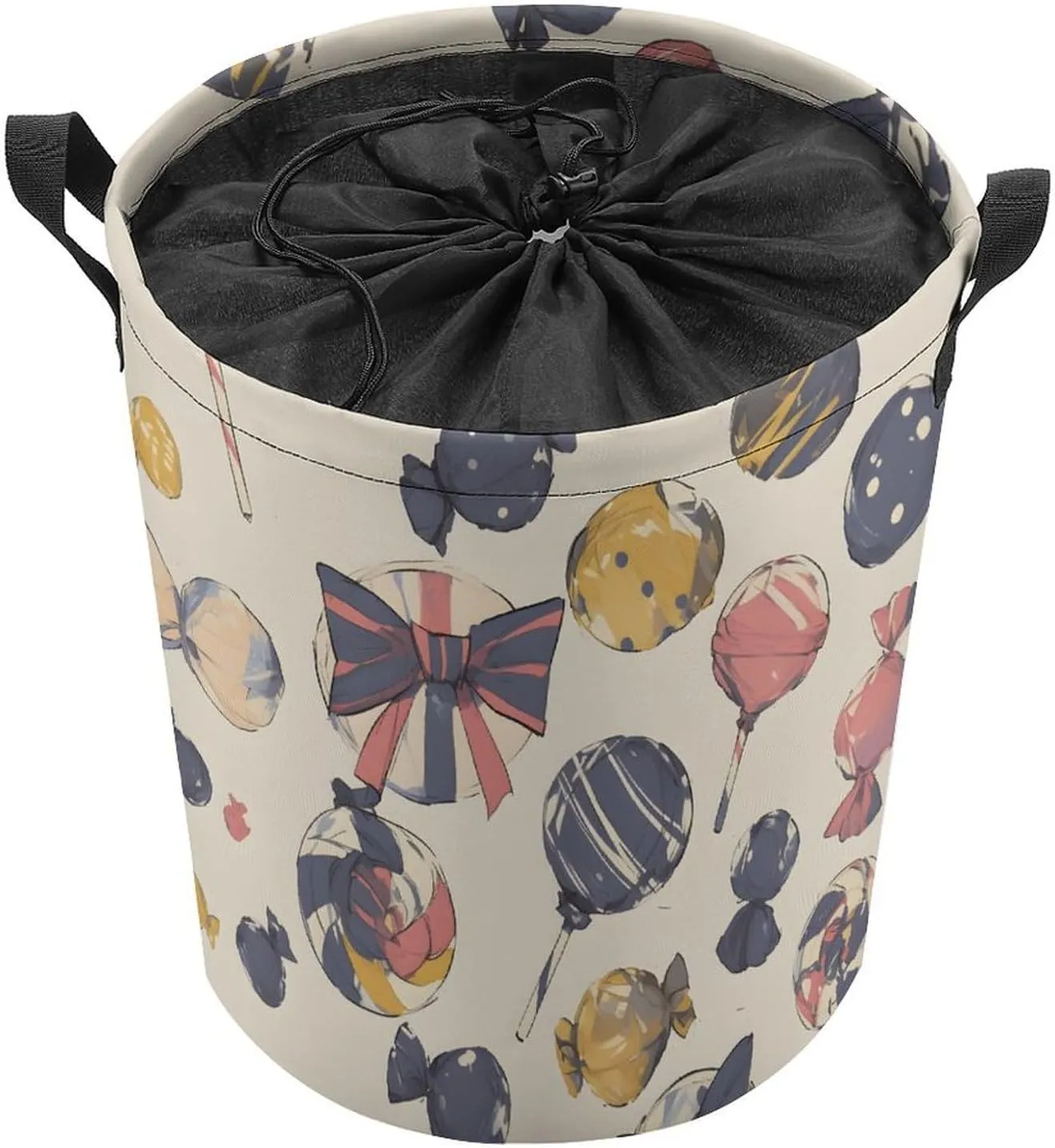 Laundry Hampers, Large Drawstring Laundry Bag, Removable Laundry Bags, Collapsible Storage Bin with Handles for Home Organization, Kids Room, Nursery Vertebrate