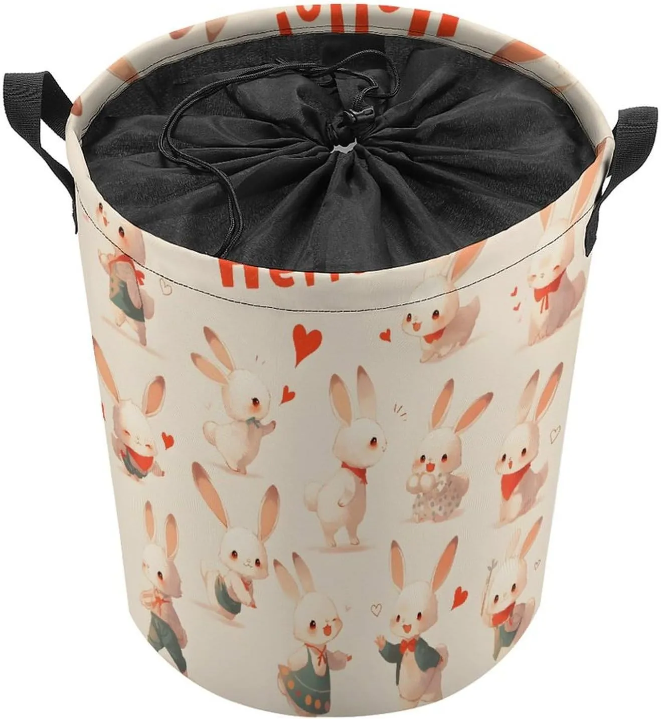 Laundry Hampers, Large Drawstring Laundry Bag, Removable Laundry Bags, Collapsible Storage Bin with Handles for Home Organization, Kids Room, Nursery Vertebrate