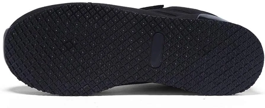 LEADER SHOW Mens Walking Shoes Casual Tennis Gym No-tie Comfortable Flat Lightweight Hook and Loop Sneakers