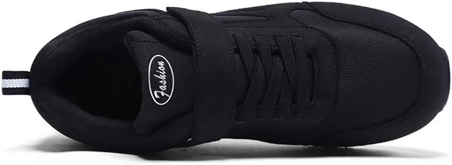 LEADER SHOW Mens Walking Shoes Casual Tennis Gym No-tie Comfortable Flat Lightweight Hook and Loop Sneakers