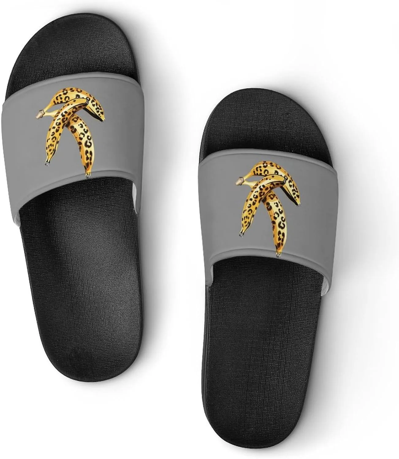 Leopard Banana Novelty Slippers Slides Sandals Shower House Home Shoes Non Slip Soft Sole Shoe For Men Women Bathroom