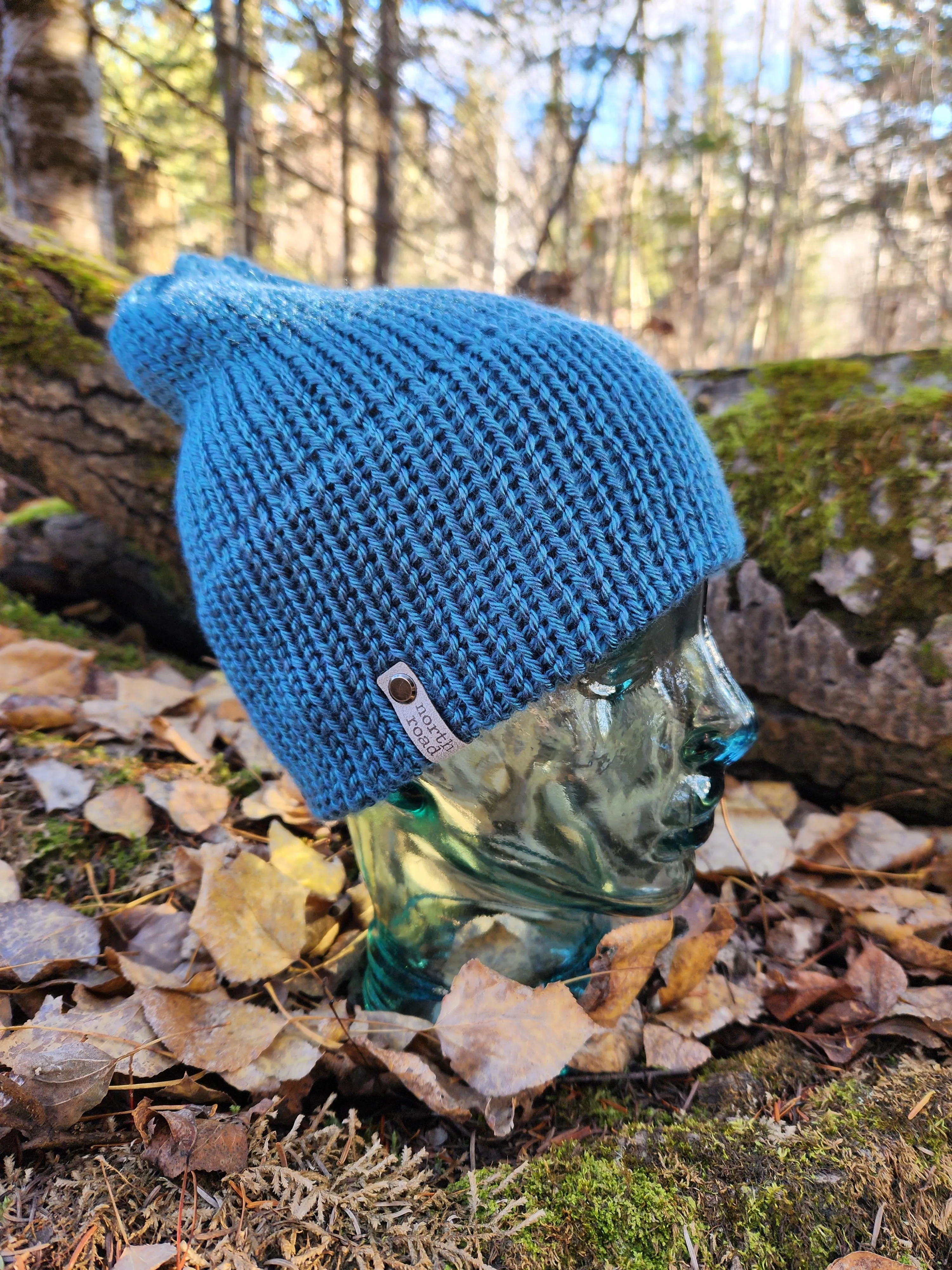 Lightweight Hat, Folded Double Brim Wool Free, Marina Blue