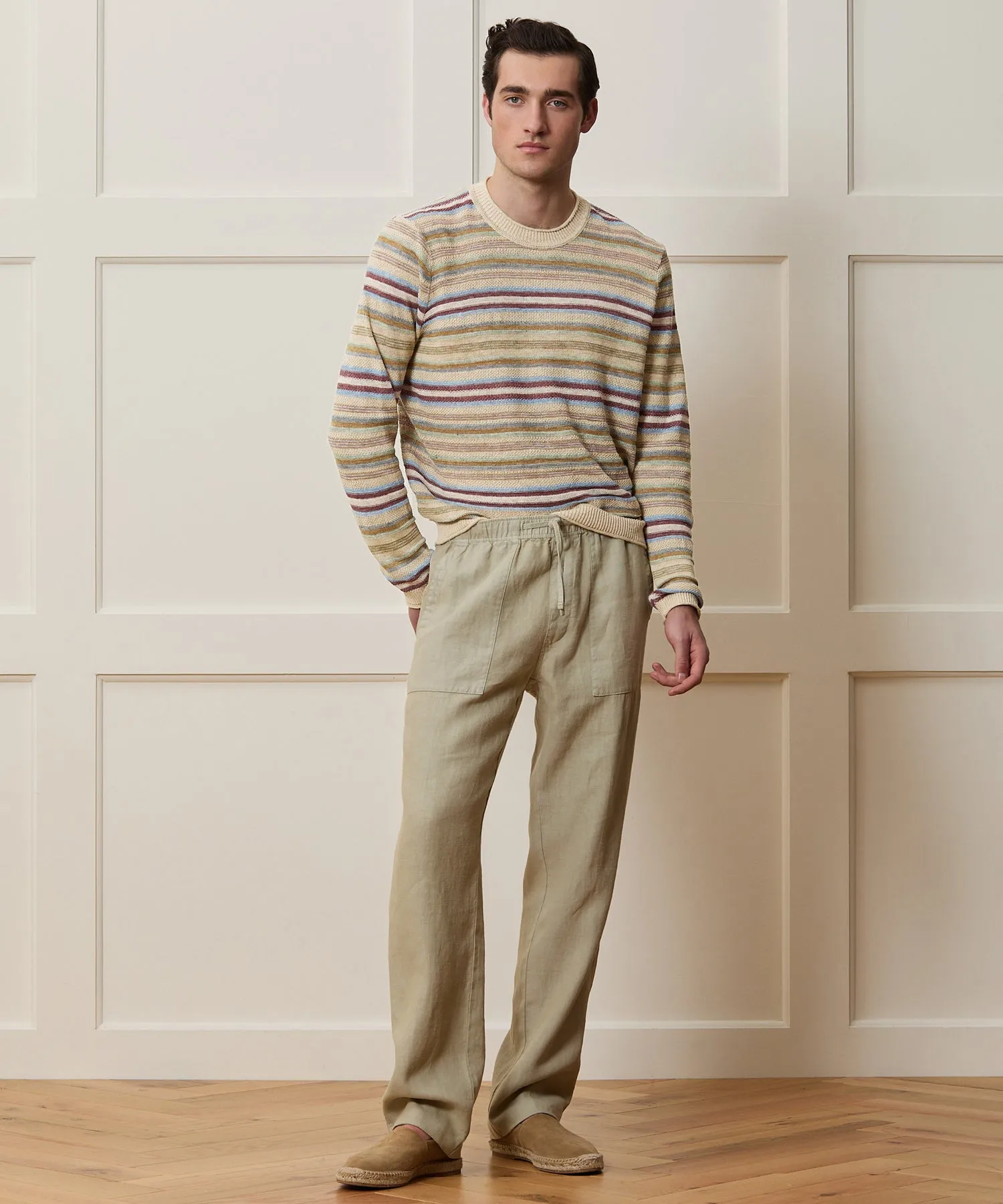 Lightweight Linen Crewneck Sweater
