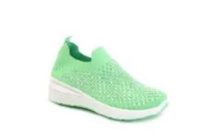 Lime Green Slip On Bling Sneaker