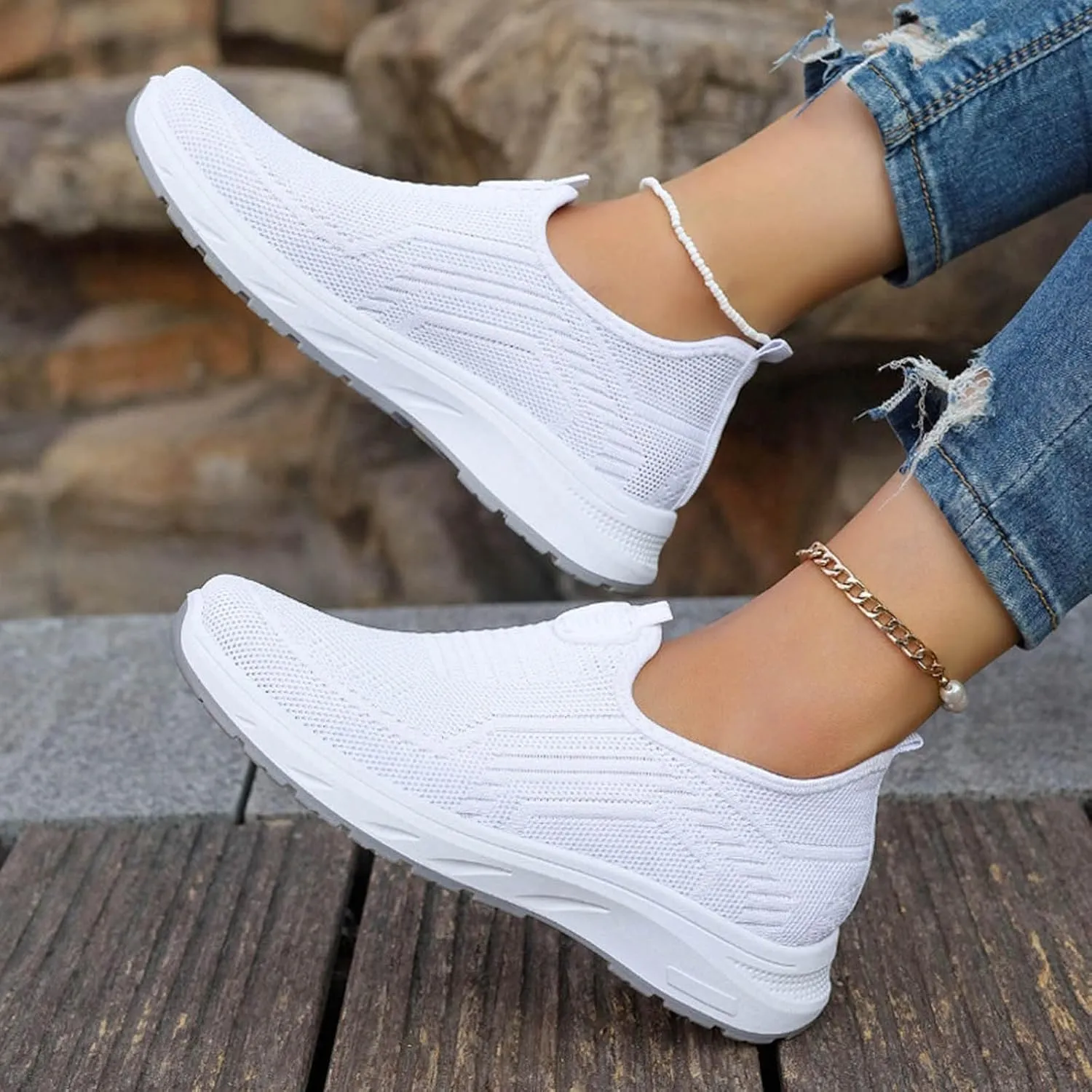 Loafers for Women Casual Women's Comfortable & Lightweight Loafers Slip On Sneakers Flat Women Water River Rafting Shoes