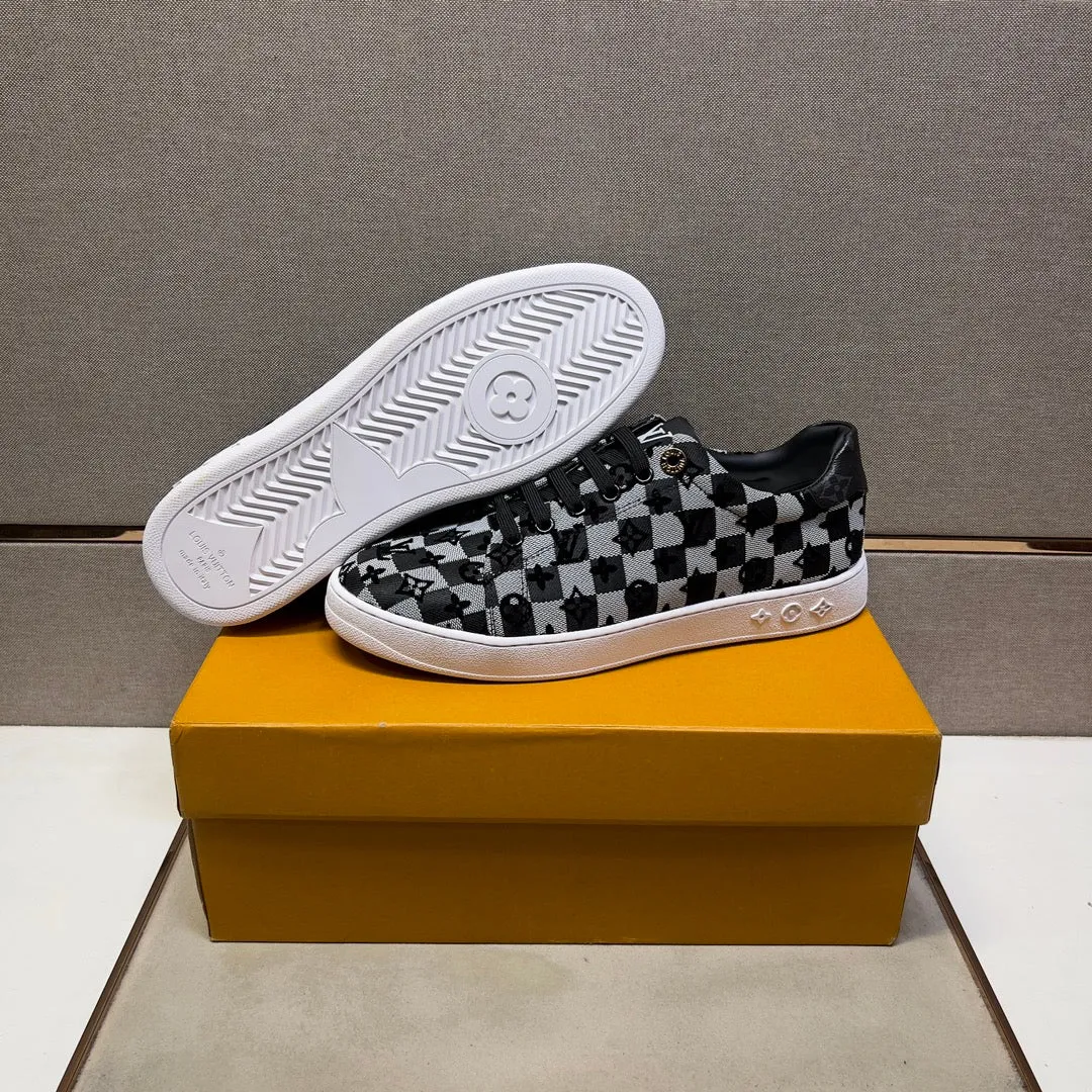 LV TRAINER BLACK MIX GREY DAMIER BREATHABLE FABRIC
