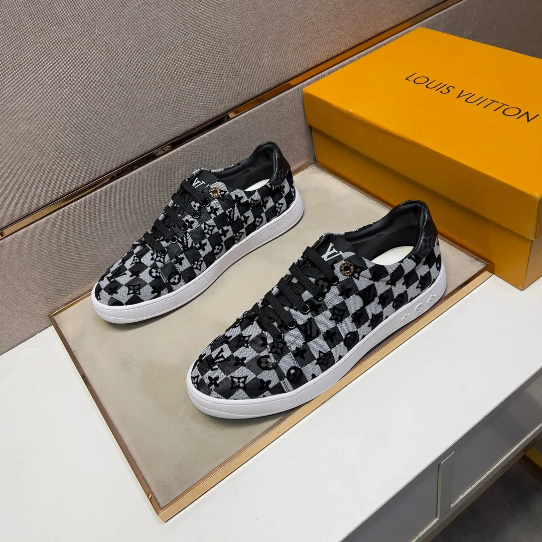 LV TRAINER BLACK MIX GREY DAMIER BREATHABLE FABRIC