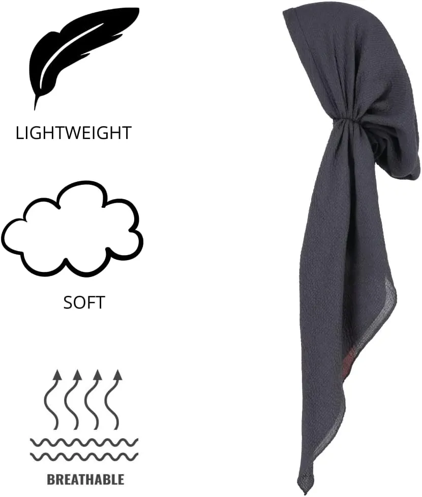 Madison Headwear Pretied Head Scarves for Women Featuring Lightweight Crimped Material and Attractive