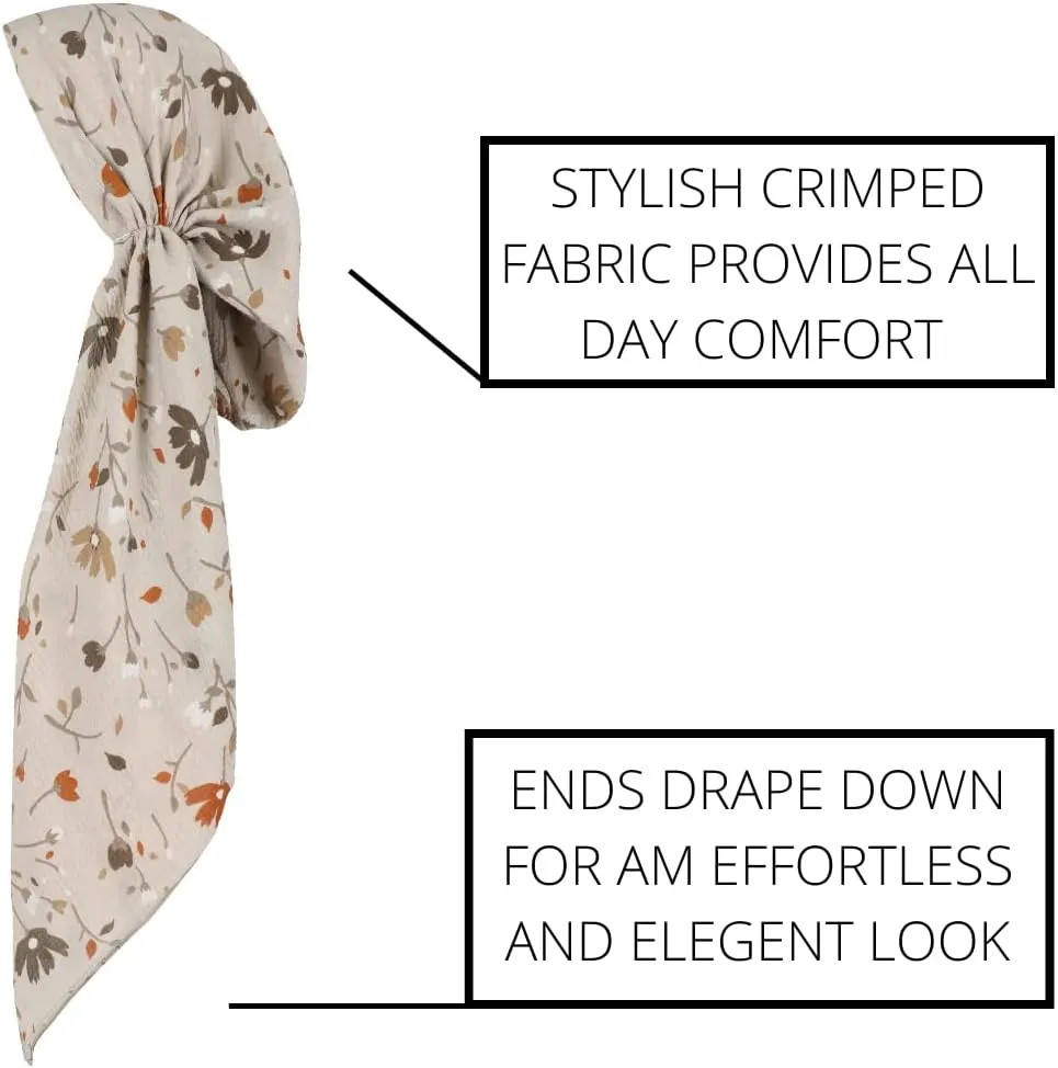 Madison Headwear Pretied Head Scarves for Women Featuring Lightweight Crimped Material and Attractive