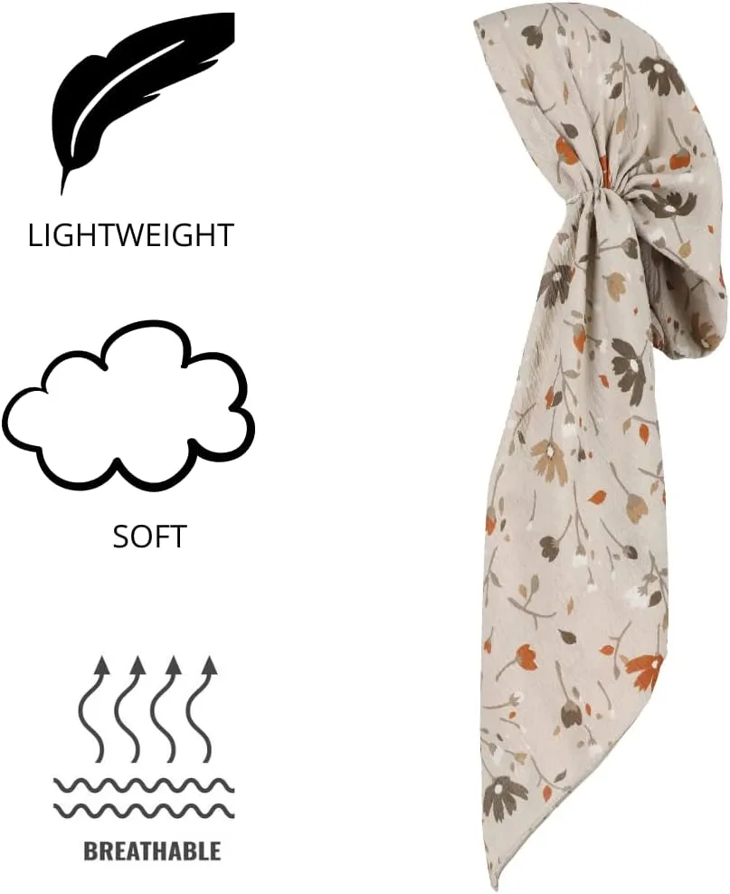 Madison Headwear Pretied Head Scarves for Women Featuring Lightweight Crimped Material and Attractive
