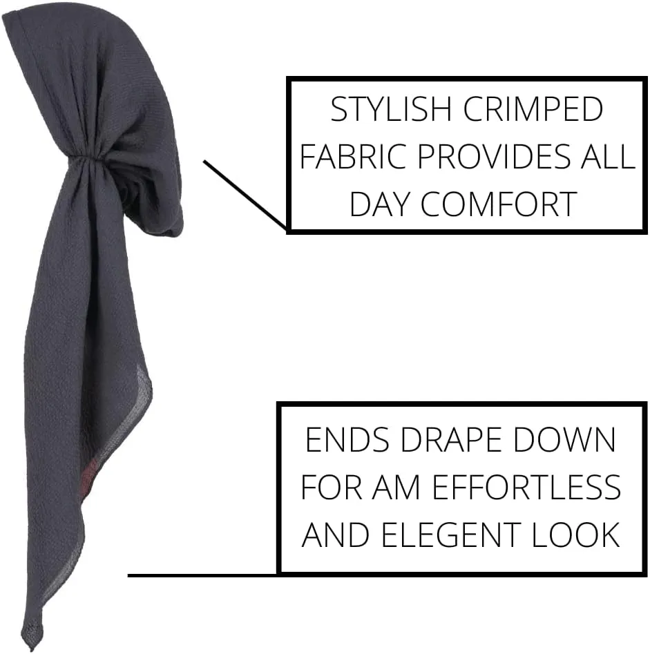 Madison Headwear Pretied Head Scarves for Women Featuring Lightweight Crimped Material and Attractive