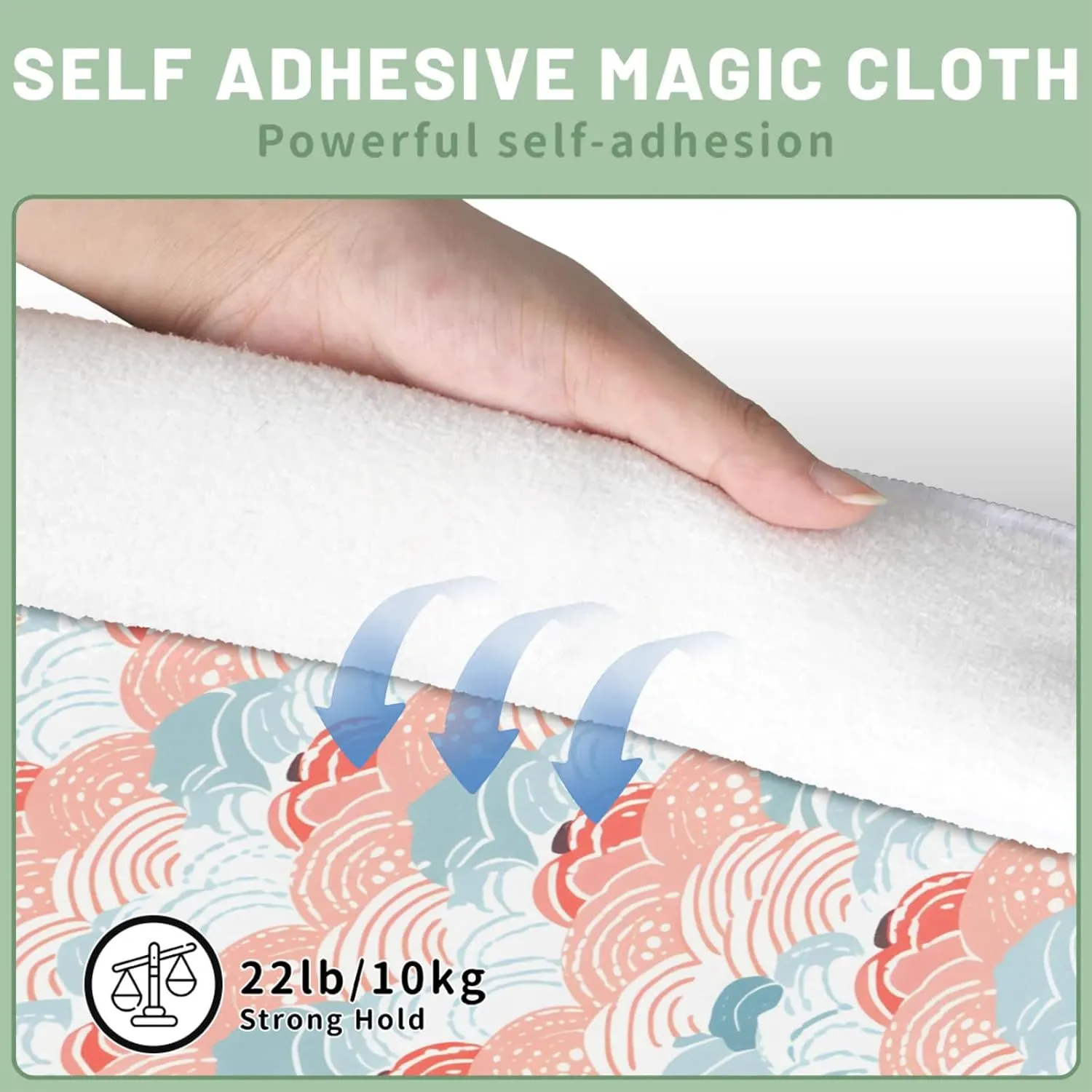 Magic Cosmetics Pouch Abstract Seawater Self-Adhesive Camera Cover Cloth Protective Foldable Makeup Bag for Lens Cat Makeup Bag 21.7x21.7