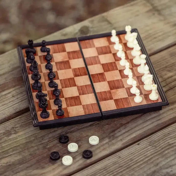 Magnetic Chess And Checkers Set