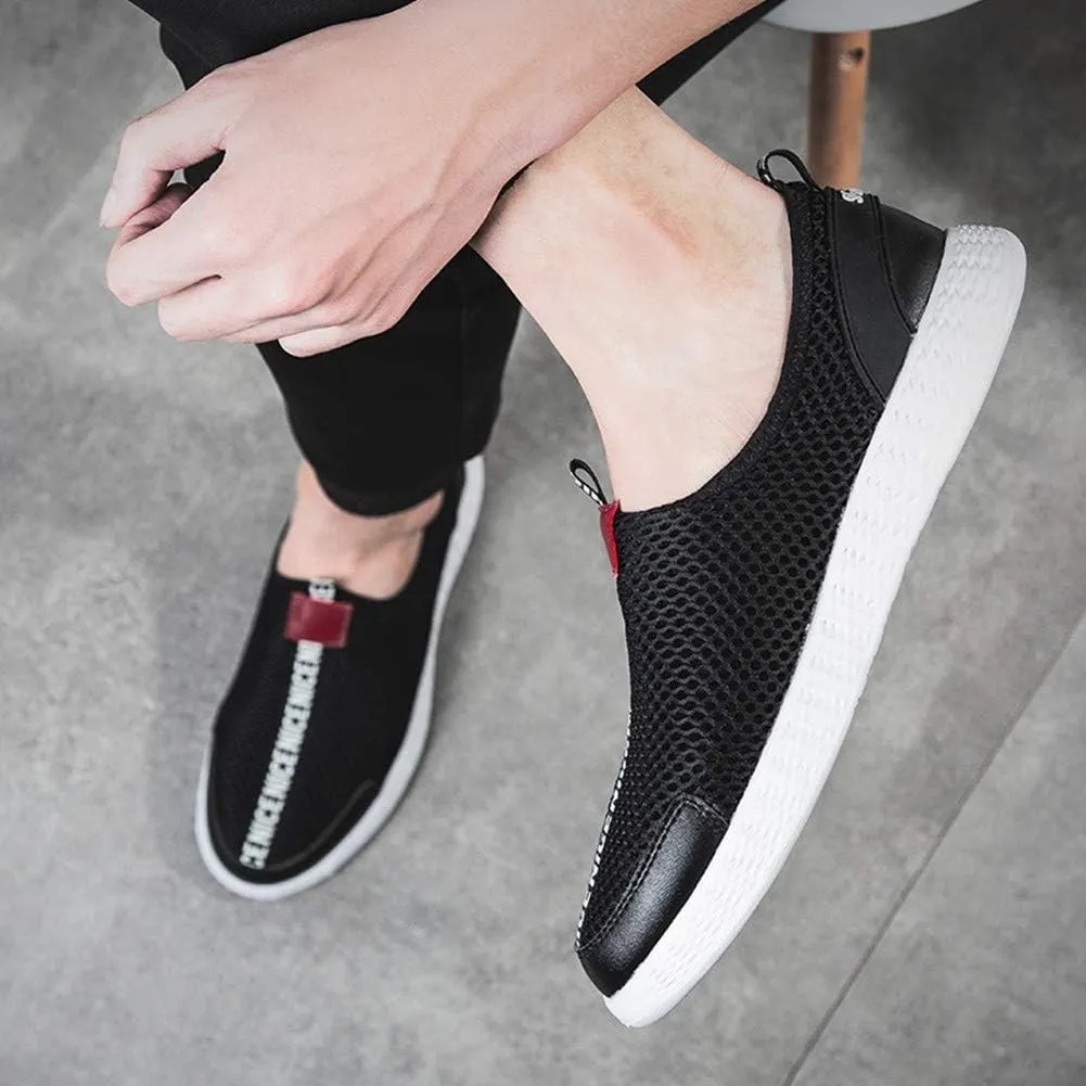 Men Summer Breathable Loafers Fashion Mesh Casual Lightweight Hollow Shoes Comfortable Outdoor Driving Flat Stylish Moccasin