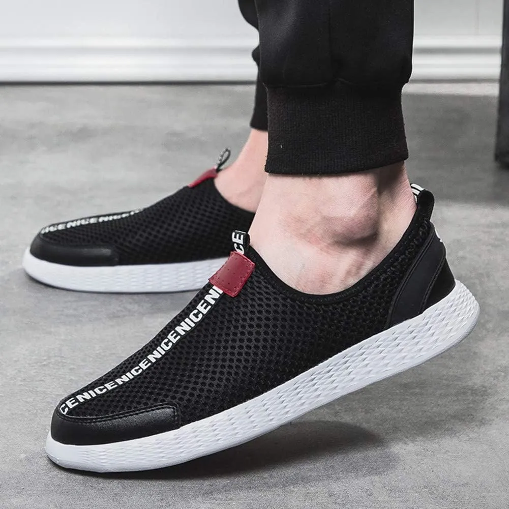 Men Summer Breathable Loafers Fashion Mesh Casual Lightweight Hollow Shoes Comfortable Outdoor Driving Flat Stylish Moccasin