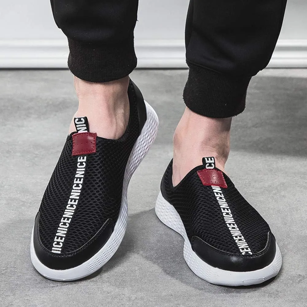 Men Summer Breathable Loafers Fashion Mesh Casual Lightweight Hollow Shoes Comfortable Outdoor Driving Flat Stylish Moccasin