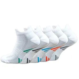 Mens 5 Pack Performance Trainer Liner Sports Socks White