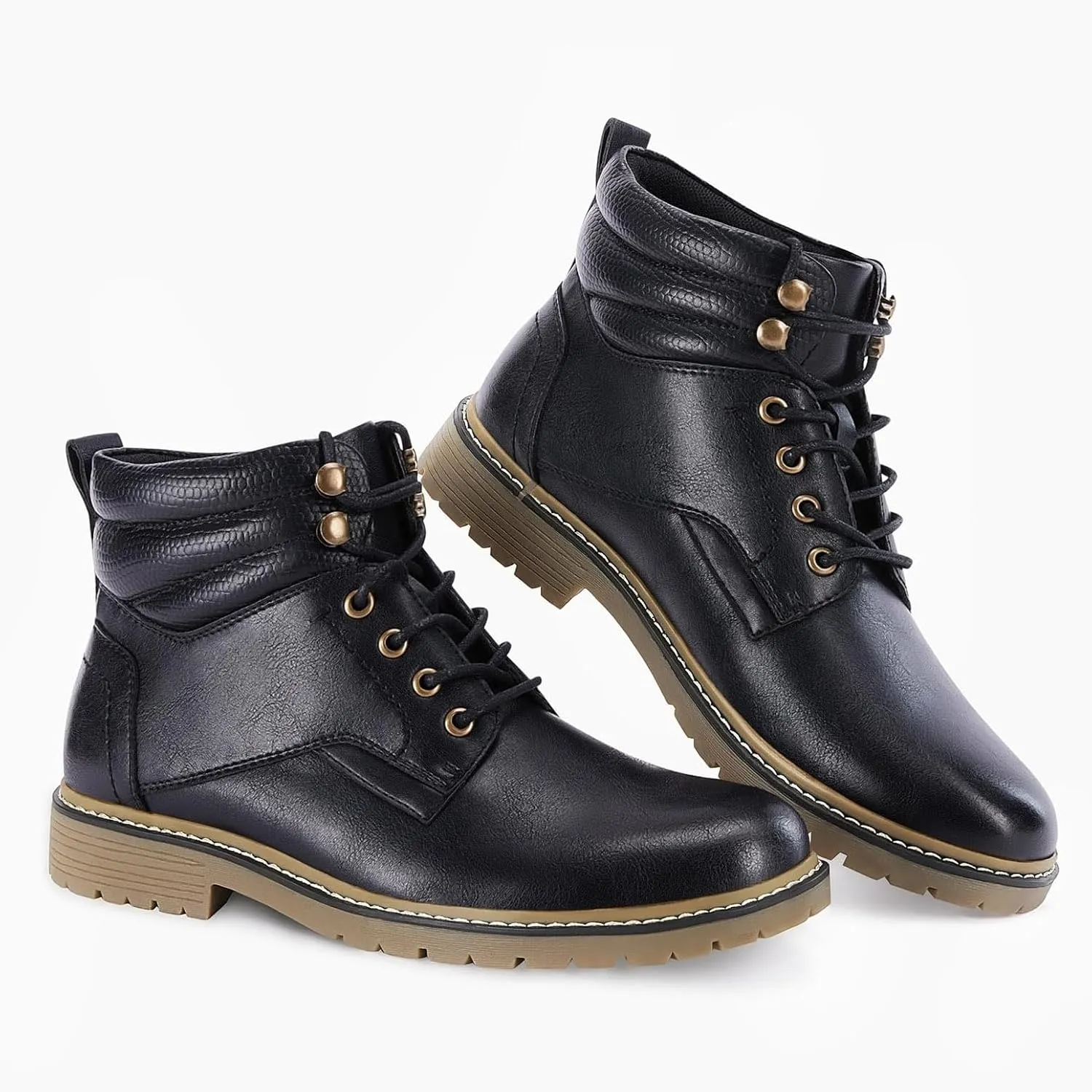 Mens Chukka Boots Motorcycle Casual Hiking Waterproof Lace up Lightweight Combat Ankle Booties Oxford Dress Work Shoes