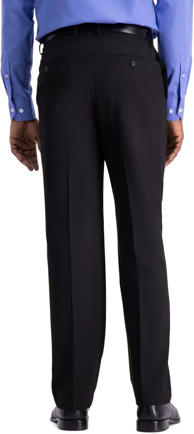 Men's Classic Fit Flat Front Flex Waistband Stretch Dress Pant