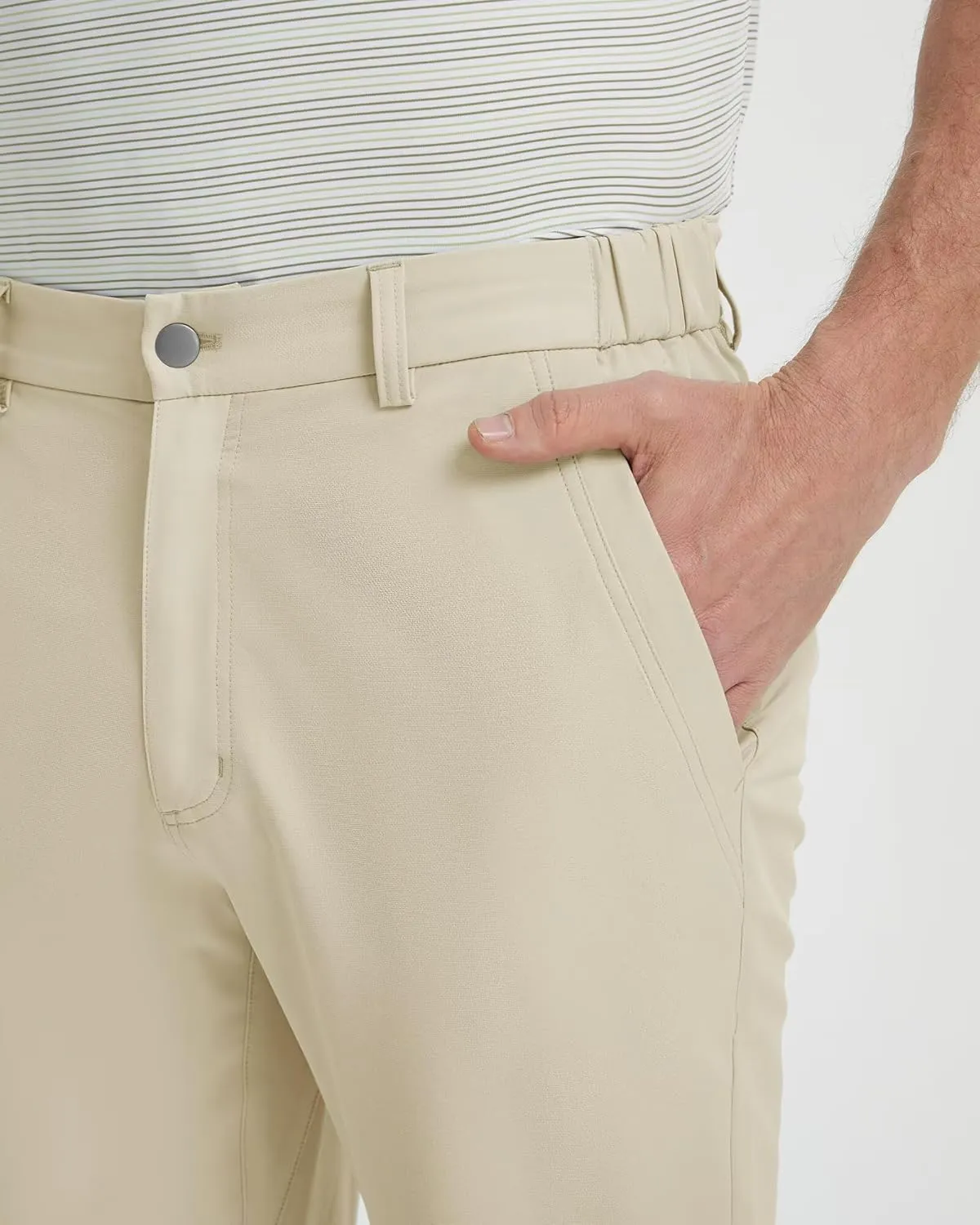 Mens Golf Pants Stretch 30"/32"/34" Water-Resistant Lightweight Stretch Casual Flat Front Dress Pants with 5 Pockets