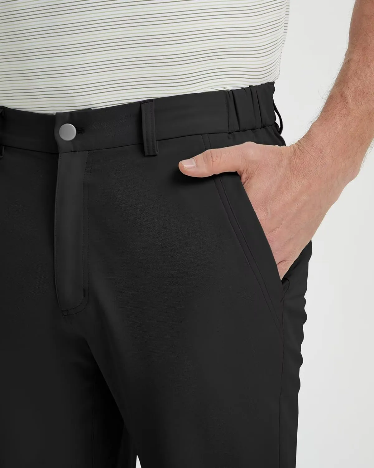 Mens Golf Pants Stretch 30"/32"/34" Water-Resistant Lightweight Stretch Casual Flat Front Dress Pants with 5 Pockets