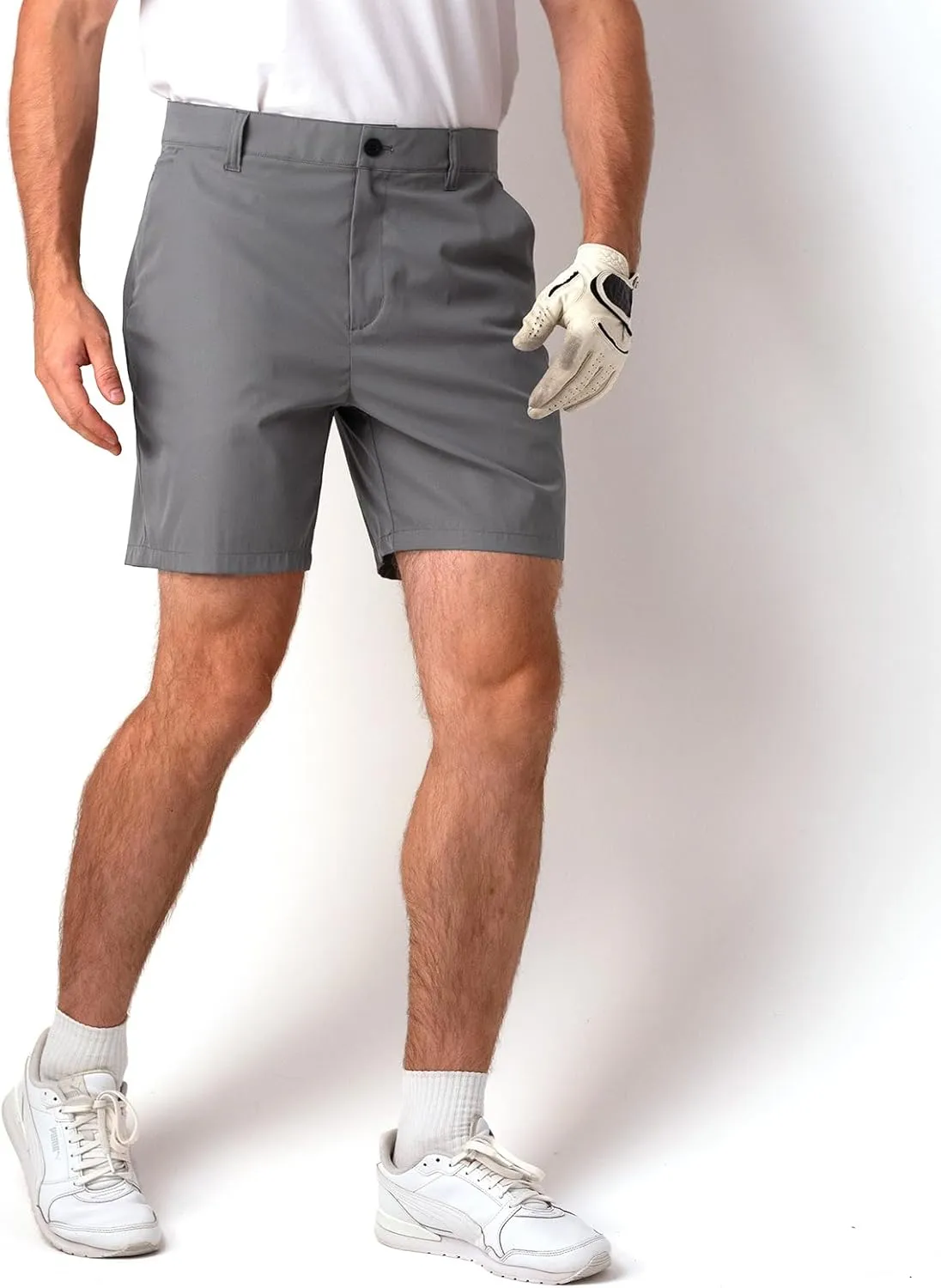 Mens Golf Shorts 7 Inch Inseam, Quick Dry Stretch Casual Lightweight Stretch Flat Front Hybrid Men's Golf Shorts for Men