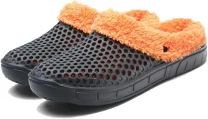 men's Lined Clog Breathable Mesh Lining Indoor Outdoor Walking Garden Clogs Winter Slippers