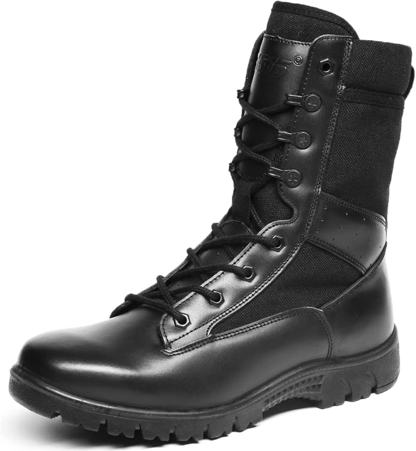 Mens Walking Boots Waterproof Leather Travel Lightweight Vent Breathable Hiking Trekking Shoes-Black||EU42/US8.5