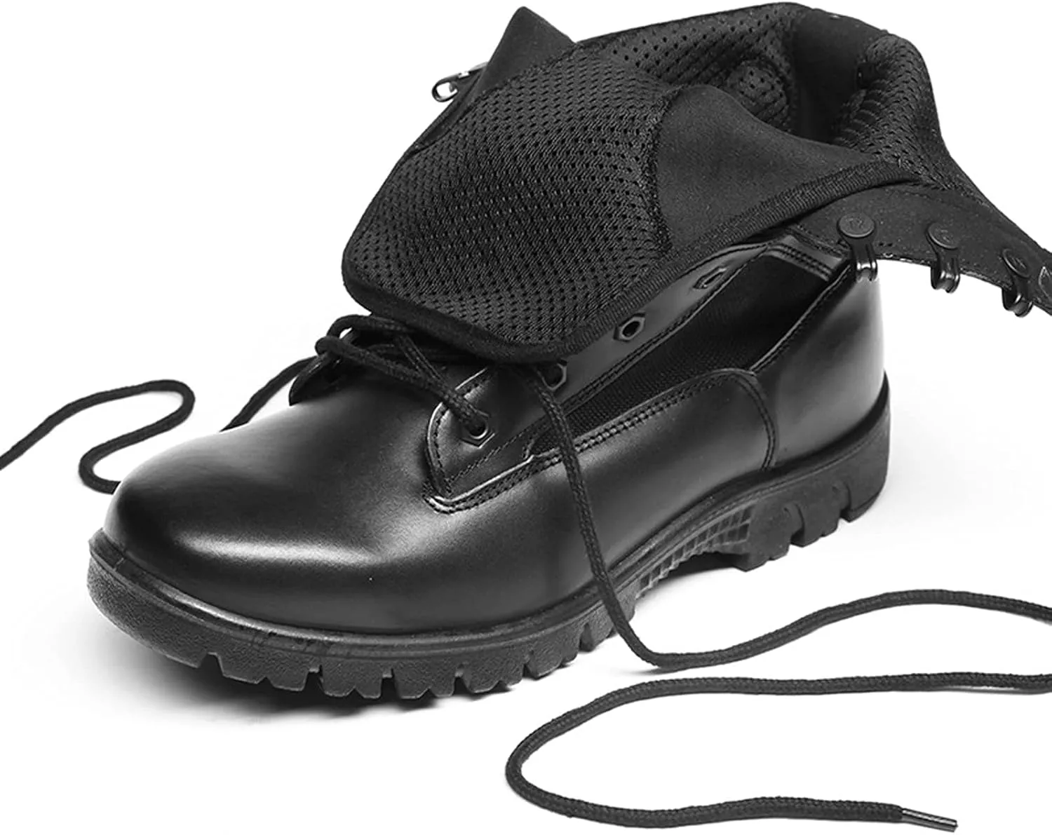 Mens Walking Boots Waterproof Leather Travel Lightweight Vent Breathable Hiking Trekking Shoes-Black||EU42/US8.5
