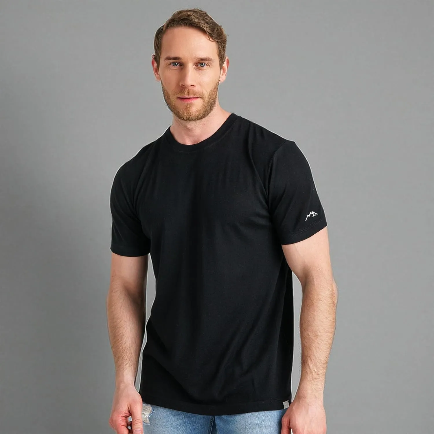 Merino.tech Merino Wool T-Shirt Mens - 100% Merino Wool Undershirt Lightweight Base Layer