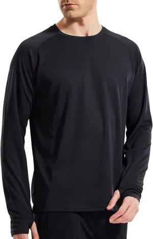 MIER Men's UPF 50  Sun Shirts Quick Dry Long Sleeve UV Shirts Lightweight Rash Guard Swim T-Shirts Hiking Running