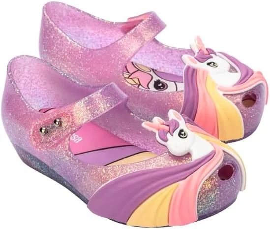 mini melissa Girl's Ultragirl Unicorn Ballet Flat