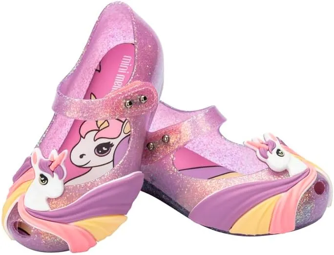 mini melissa Girl's Ultragirl Unicorn Ballet Flat
