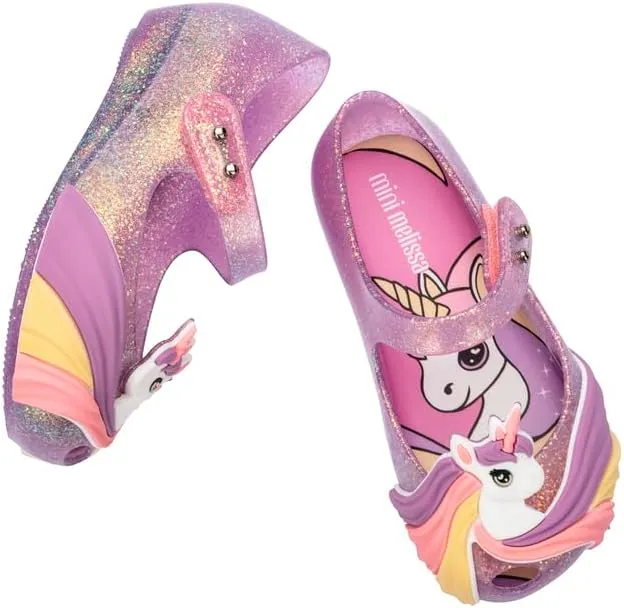 mini melissa Girl's Ultragirl Unicorn Ballet Flat