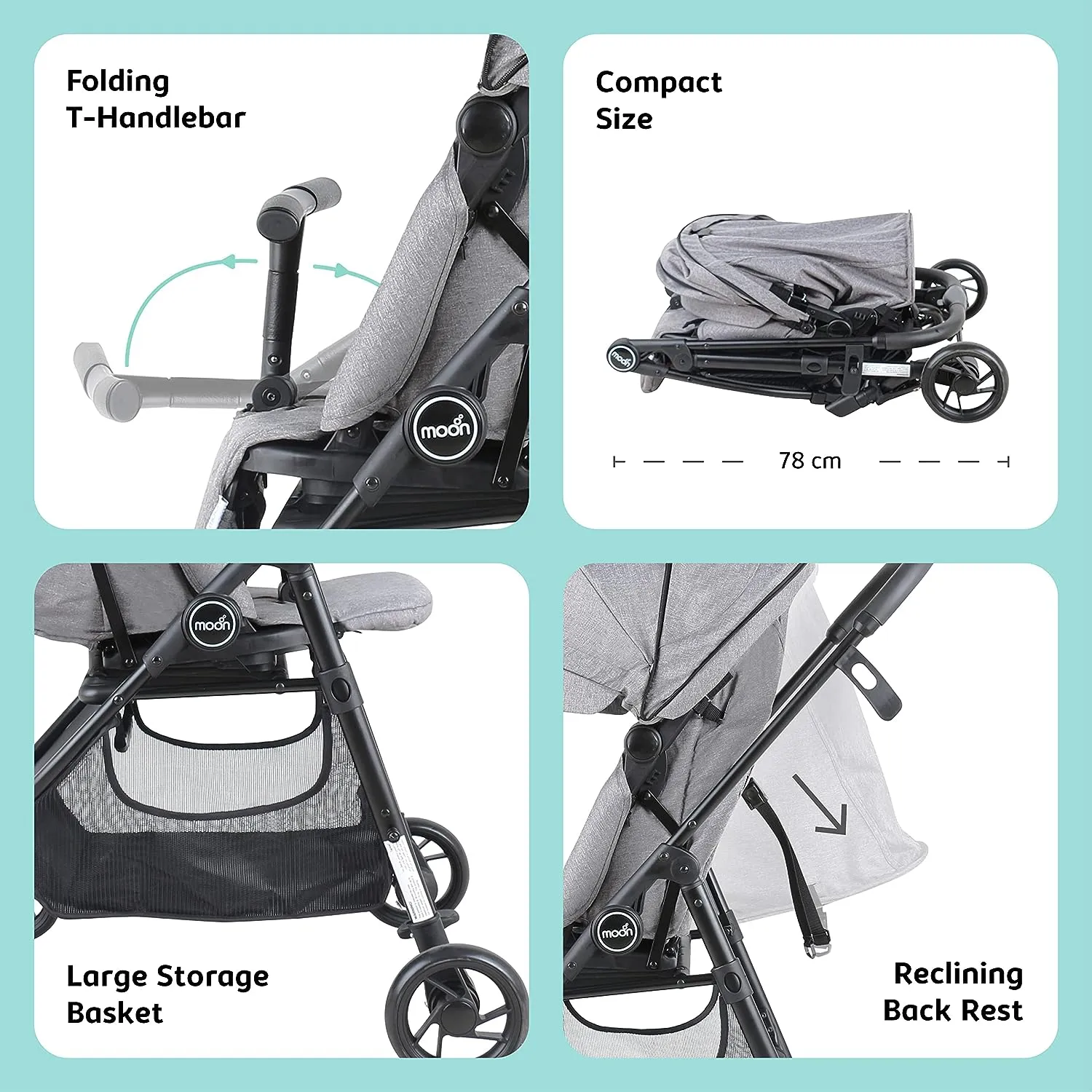Moon Revo 360 Stroller (Grey)