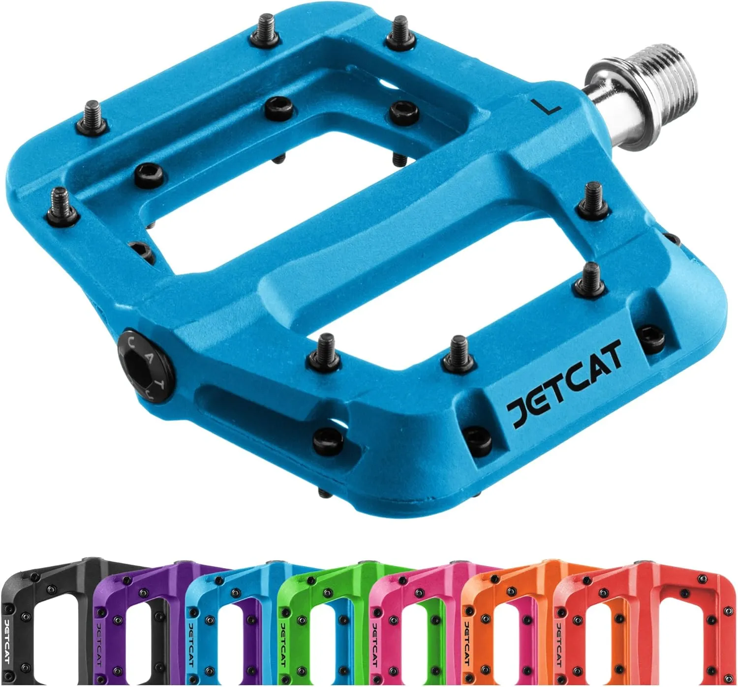 Mountain Bike Pedals Flat - MTB Pedals Flat, Bicycle Pedals for BMX/MTN/Road/Gravel/EBike, BMX Pedals, Platform Pedals, Adults & Kids Bike Replacement Upgrades Parts 9/16