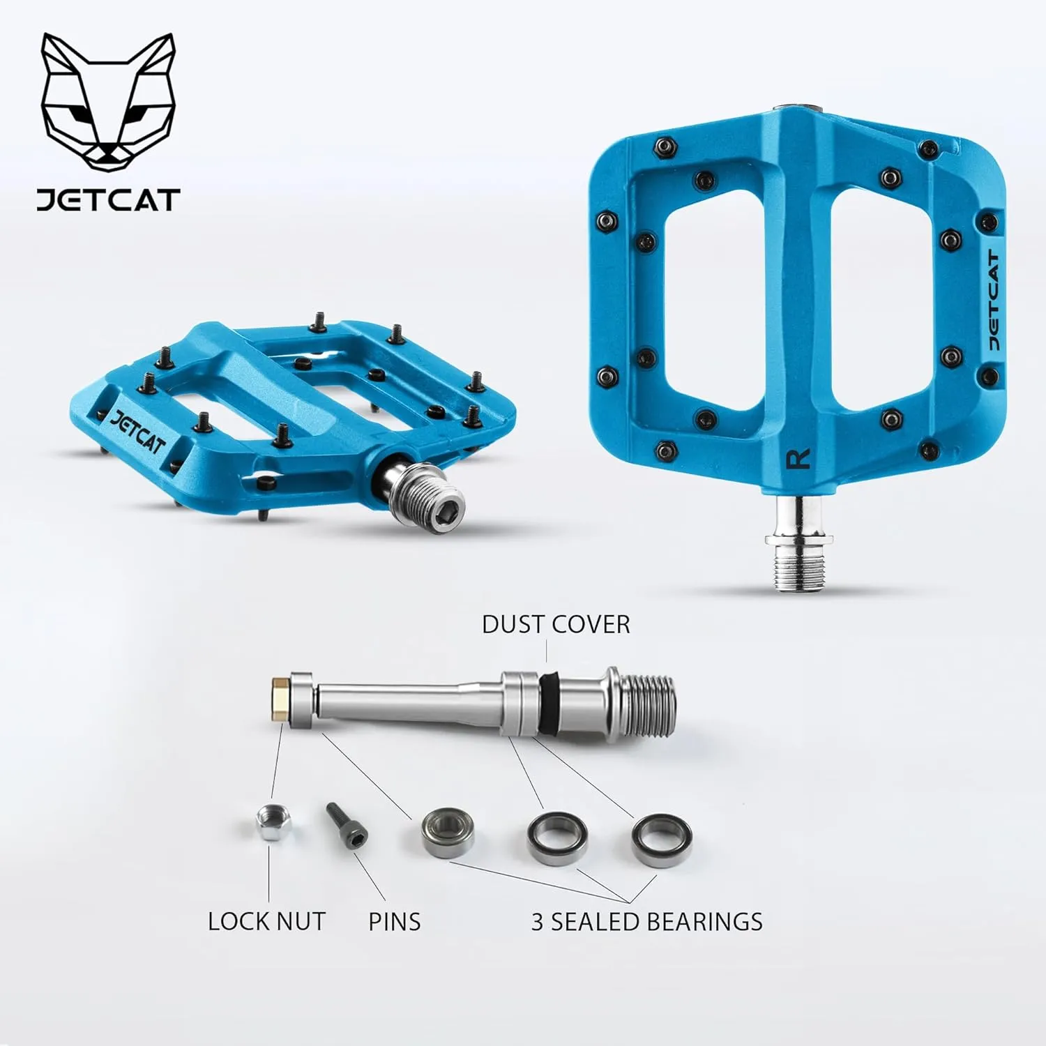 Mountain Bike Pedals Flat - MTB Pedals Flat, Bicycle Pedals for BMX/MTN/Road/Gravel/EBike, BMX Pedals, Platform Pedals, Adults & Kids Bike Replacement Upgrades Parts 9/16