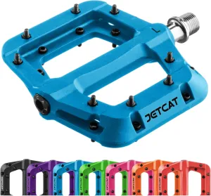 Mountain Bike Pedals Flat - MTB Pedals Flat, Bicycle Pedals for BMX/MTN/Road/Gravel/EBike, BMX Pedals, Platform Pedals, Adults & Kids Bike Replacement Upgrades Parts 9/16