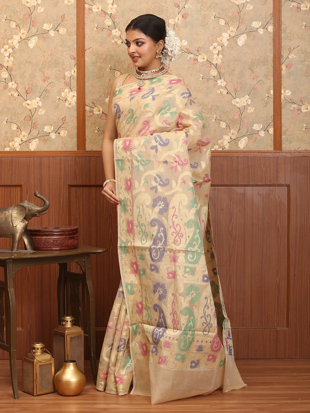 Multicolour Patola Value for money With Supernet Sandal Weaves Colour Banarasi Shipping updates