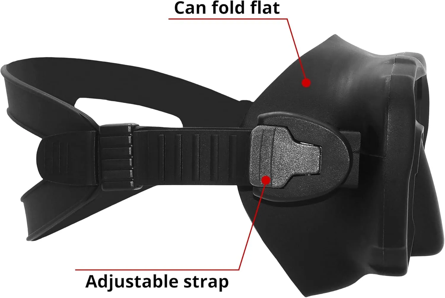 Nami Single Frameless Diving Mask - Anti-Fog, UV Protection - Scuba, Freediving, Spearfishing, Snorkel Mask for Adults