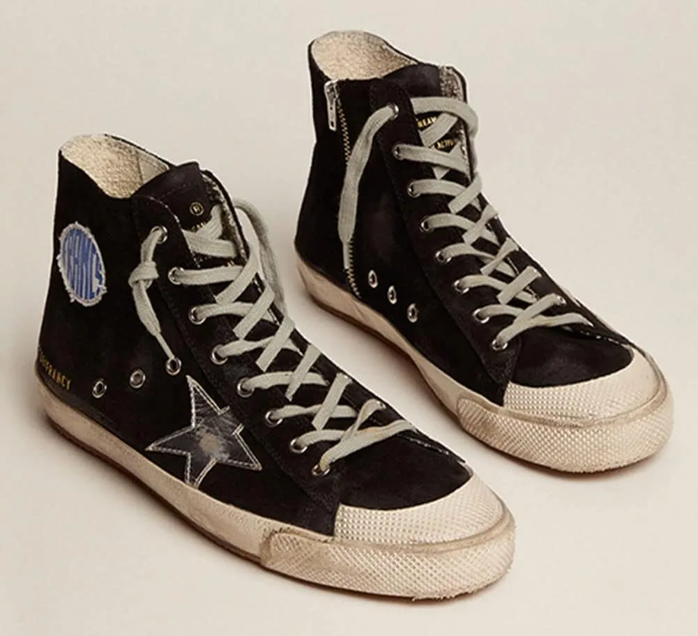 nesho Cute Sneakers for Men Popular Retro Leather Flat Trainers Soft Lightweight Sport Shoes
