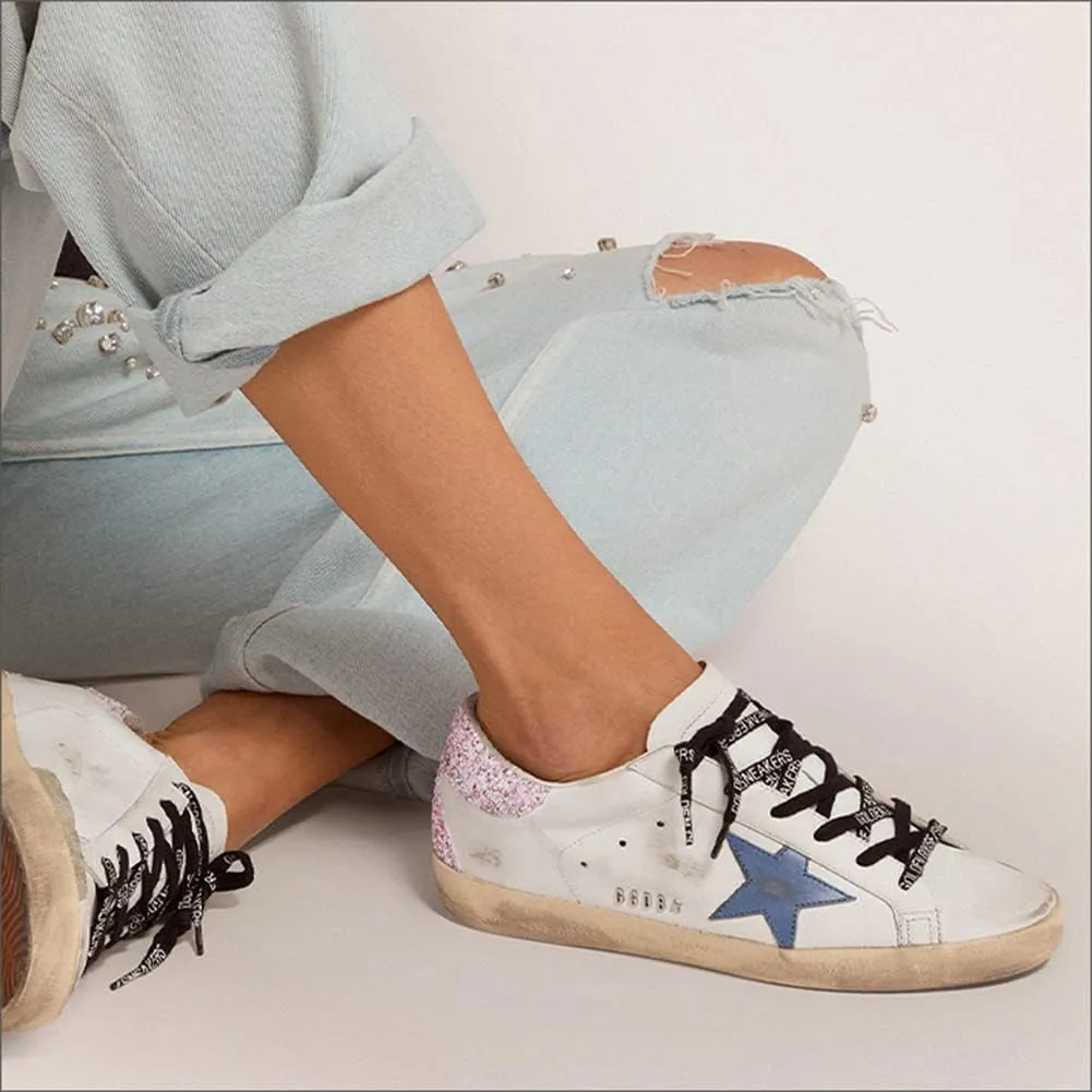 nesho Shoes for Women Sneakers Lightweight Leather Casual Non-Slip Flat Trainers Outdoor