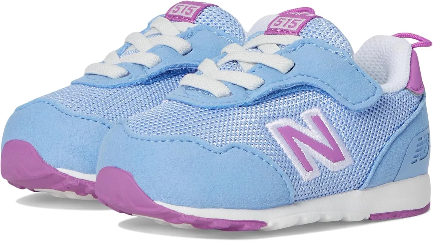 New Balance Kids 515 V1 New-b Hook and Loop Sneaker, Electric Sky/Passion Fruit, 5.5 X-Wide US Unisex Toddler