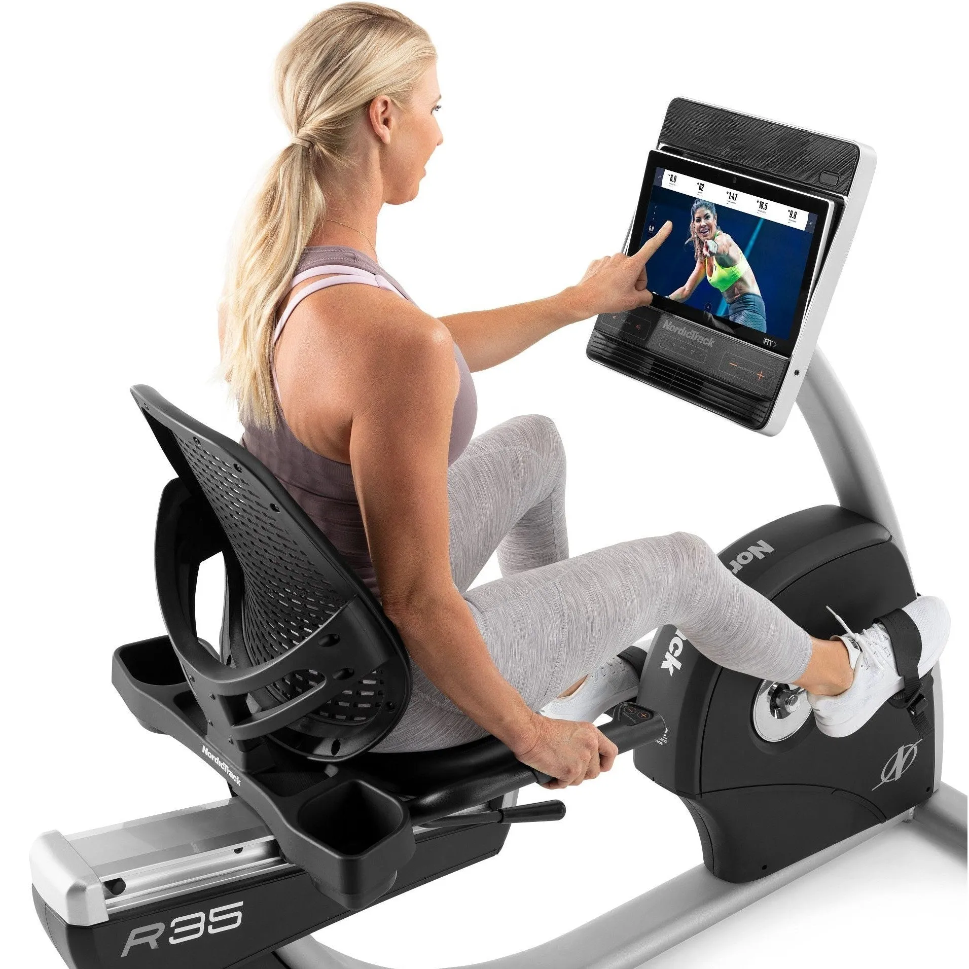 NordicTrack Recumbent Exercise Bike with 14" Touchscreen, Commercial Series R35.