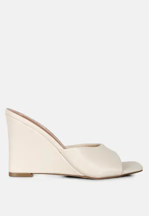 Norta Faux Leather Wedge Sandals By Ruw