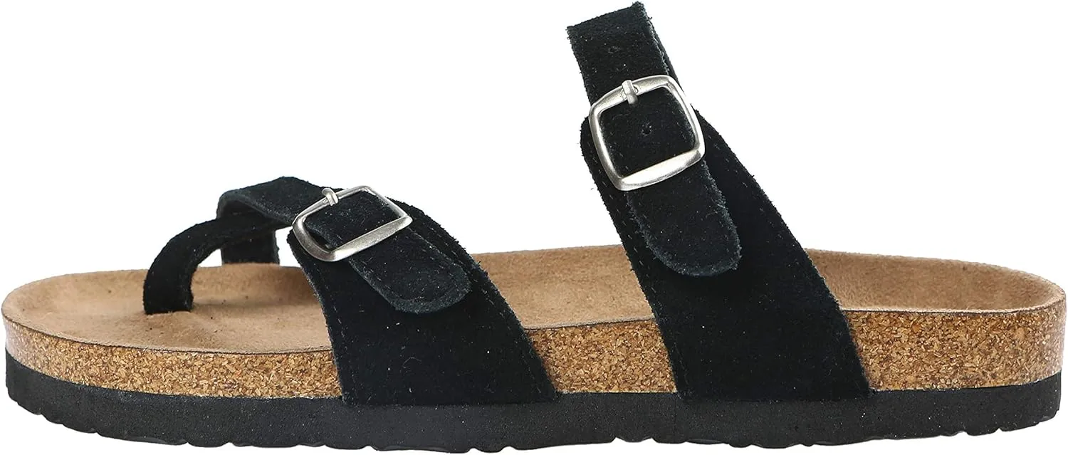 Northside Womens Anya Leather Strap Cork Sandal