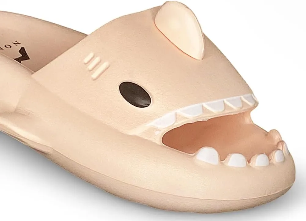 NORTY Boys Girls Unisex Toddler to Big Kid Lightweight Novelty Shark Slide Slipper