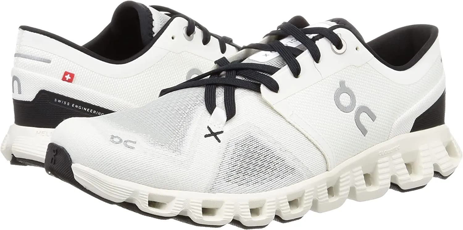 On Men's Cloud X 3 Sneakers, Ivory/Black, 12.5 Medium US
