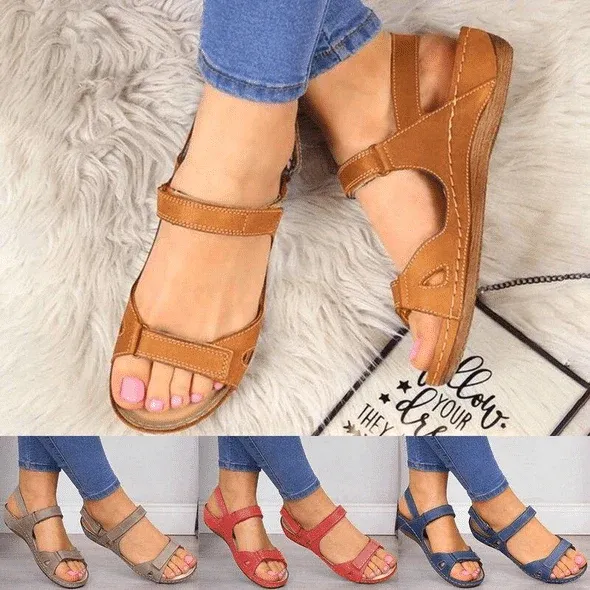 Orthopedic Premium Faux Leather Women Sandals